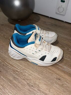 Babolat Kids' White and Blue Athletic Sneakers